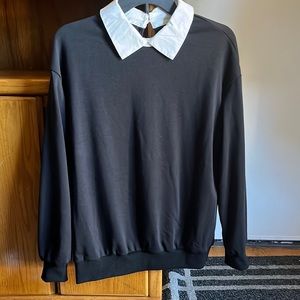 Black collar shirt